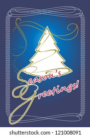 Elegant greeting card - greeting the Holiday Season