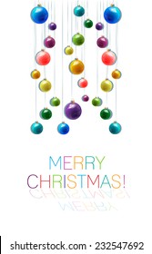 Elegant greeting card, Merry Christmas, New Year card. 