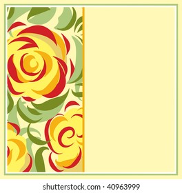 elegant greeting card. Vector.