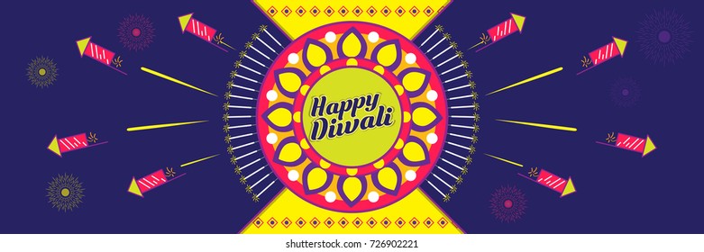 Elegant greetings vector illustration for indian festival diwali celebrations. Can be used for advertisement, poster, banner and backgrounds. (Translation - Happy Diwali)