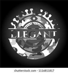 Elegant grey camouflage emblem