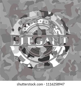Elegant grey camouflaged emblem