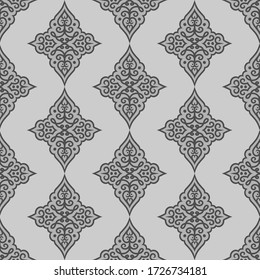 Elegant grey seamless vector pattern. Sophisticated grey elements.
