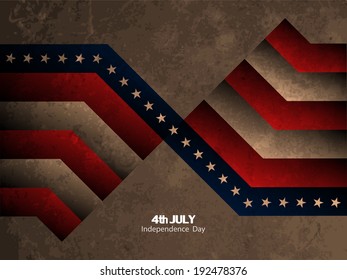 elegant grunge textured american flag theme background design for independence day. vector illustration