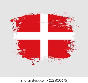 Elegant grungy brush flag with Sovereign Military Order of Malta national flag vector
