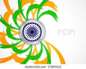 Elegant Grungy Indian Flag Theme Design Stock Vector (Royalty Free ...