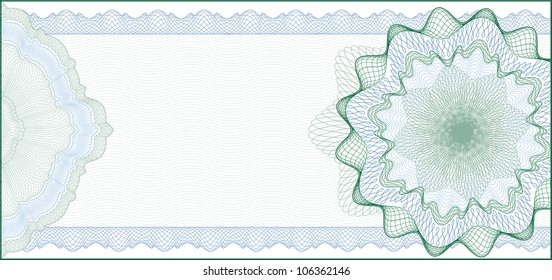 Elegant Guilloche Background for Gift Certificate, Voucher or Banknote / elements are in layers for easy editing