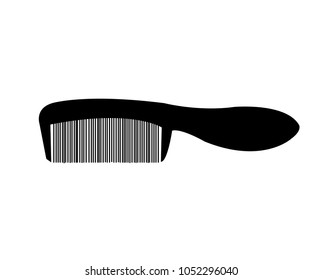 Elegant hair comb silhouette