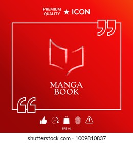 Elegant halftone logo with book symbol