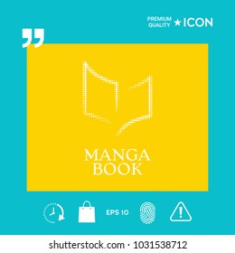 Elegant halftone logo with book symbol