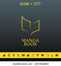 Elegant halftone logo with book symbol