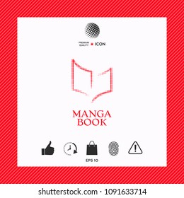 Elegant halftone logo with book symbol