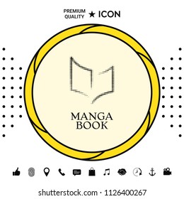 Elegant halftone logo with book symbol