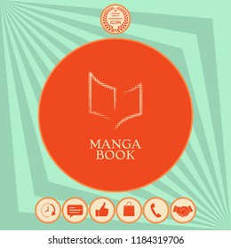 Elegant halftone logo with book symbol