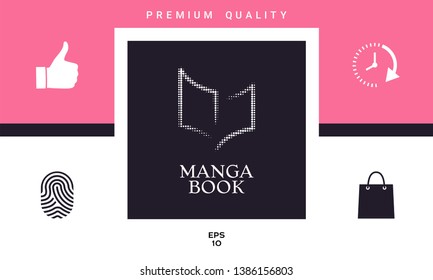 Elegant halftone logo with book symbol