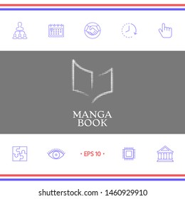 Elegant halftone logo with book symbol