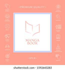 Elegant halftone logo with book symbol
