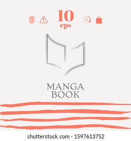 Elegant halftone logo with book symbol