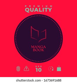 Elegant halftone logo with book symbol