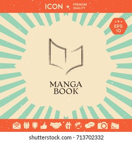 Elegant halftone logo with book symbol
