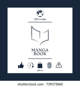 Elegant halftone logo with book symbol