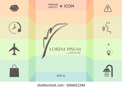Elegant halftone logo with Fountain pen