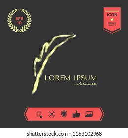 Elegant halftone logo with Fountain pen