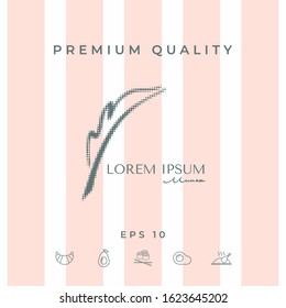 Elegant halftone logo with Fountain pen