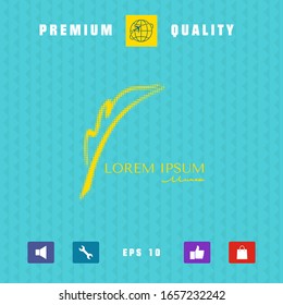 Elegant halftone logo with Fountain pen