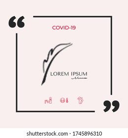 Elegant halftone logo with Fountain pen