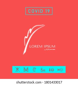 Elegant halftone logo with Fountain pen