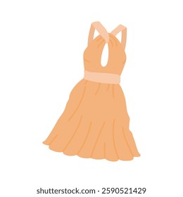 Elegant halter dress vector design, perfect for formal occasions