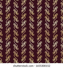 Elegant hand drawn art deco seamless pattern, abstract gold background, great for textiles, banners, wallpapers, wrapping - vector design