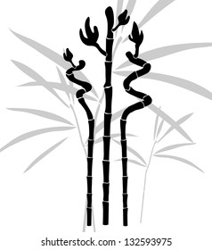 elegant hand drawn bamboo for your design