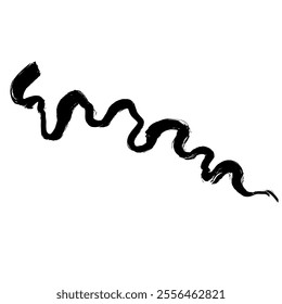 Elegant Hand Drawn Brush Grunge Wave Stroke Texture