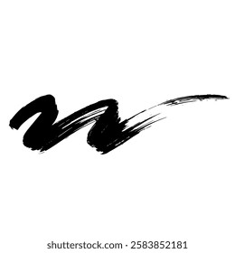 Elegant Hand Drawn Brush Grunge Wave Stroke Texture