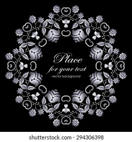  Elegant  hand drawn designs template with copy-space for text . Good for labels, invitations, card. Vector illustration.
