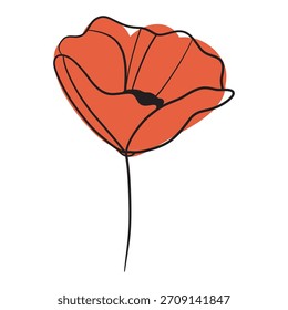 Elegant Handgezeichnet mit Blumen. Vektorgrafik.
