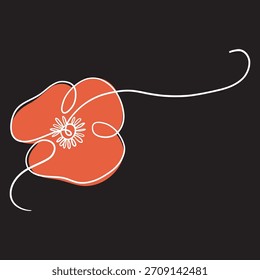 Elegante dibujado a mano de flores. Ilustración vectorial.