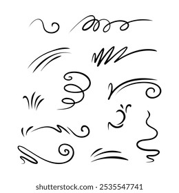 Elegant hand drawn irregular lines create an artistic flair suitable for a variety of design and craft projects