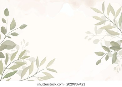 Elegante fondo de hoja dibujado a mano
