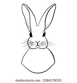 Elegant hand drawn of rabbit