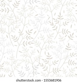 Elegant hand drawn seamless pattern, doodle floral, great for textiles, banners, wallpaper - vector design