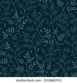 Elegant hand drawn seamless pattern, doodle floral, great for textiles, banners, wallpaper - vector design