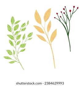 Elegant hand drawn of spring branch
