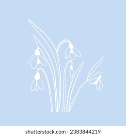 Elegant hand drawn of spring flower