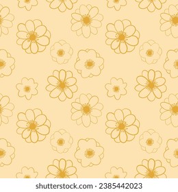 Elegant hand drawn of spring flower