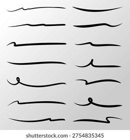 Elegant Hand Drawn Underline Swashes Set