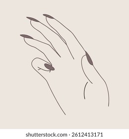 Elegant Hand Line Art Vector illustration
