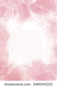 Elegant hand painted pastel pink alcohol ink background